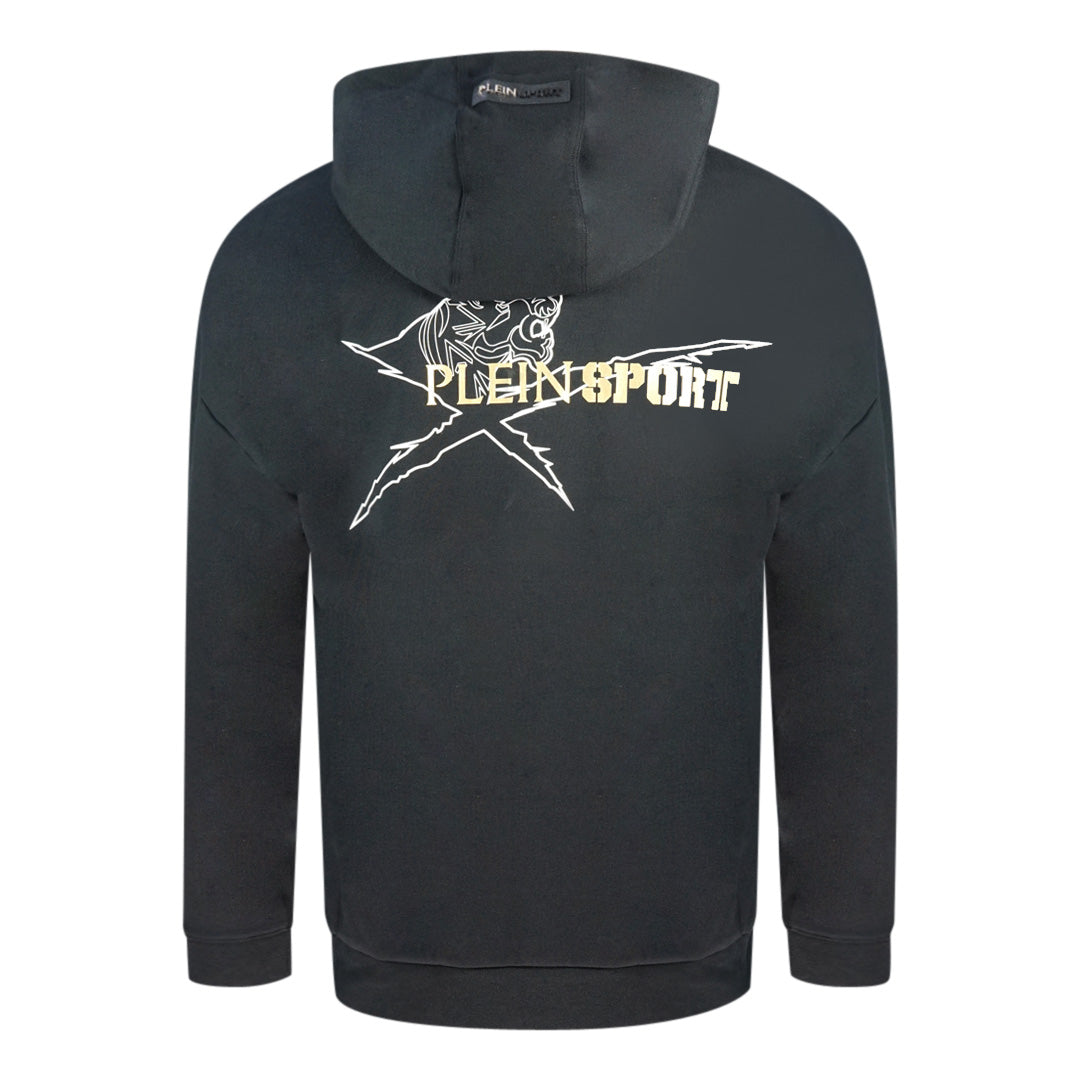 Plein Sport Block Logo On Chest Black Hoodie S