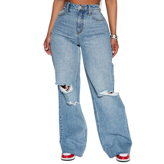 Fashion Nova Womens Tough Love Jeans blue