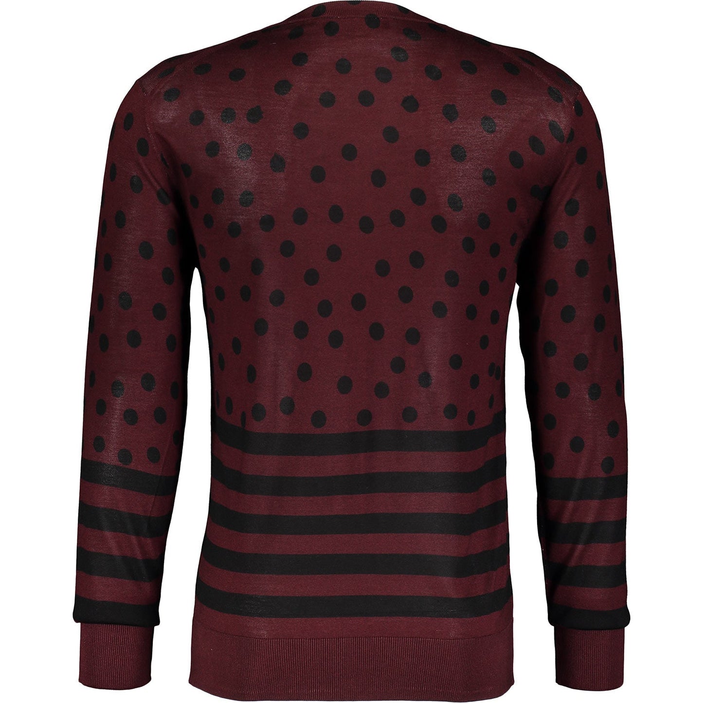 Dolce Gabbana Red Patterned Jumper