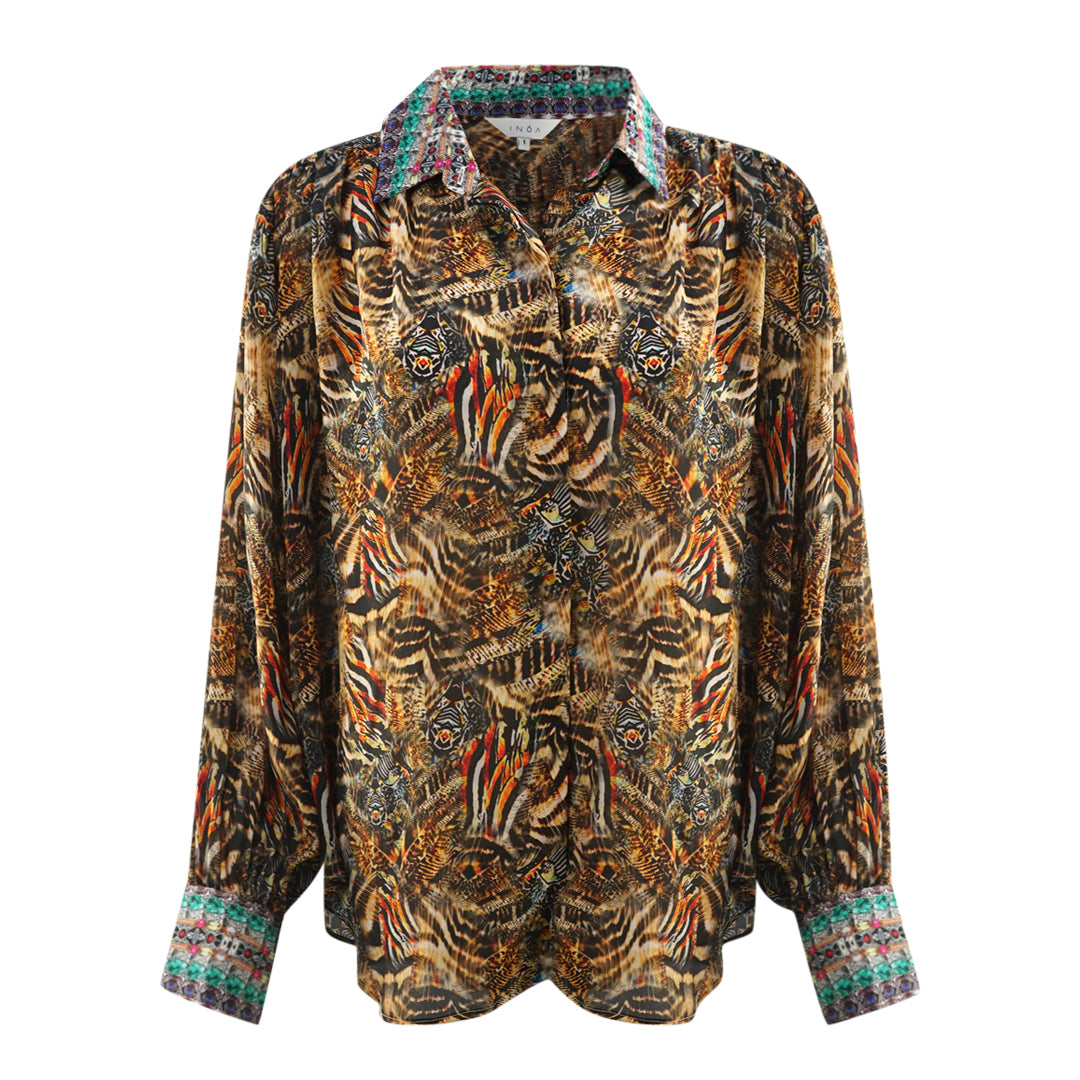 Inoa Golden Eagle 120214 Multicoloured Puff Sleeve Shirt Golden Eagle 120214