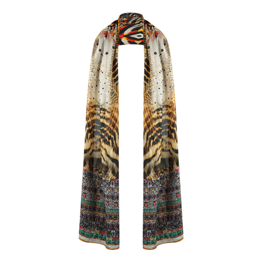 Inoa Golden Eagle 120214 Brown Long Rectangular Scarf