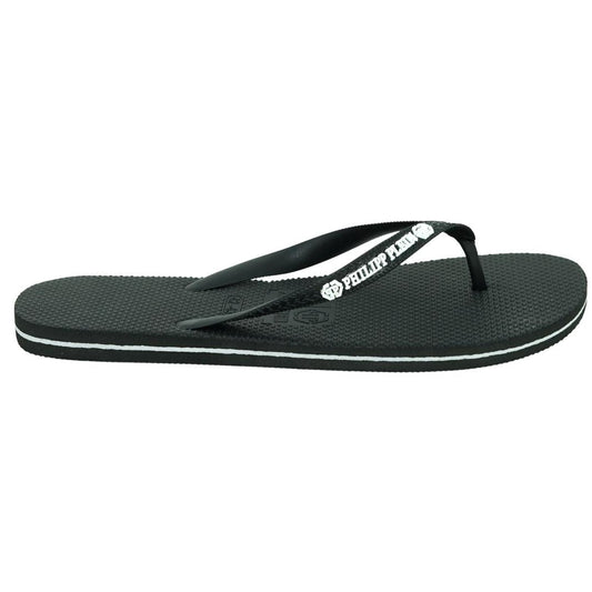 Philipp Plein Mens IMPS904 99B Flip Flops Black