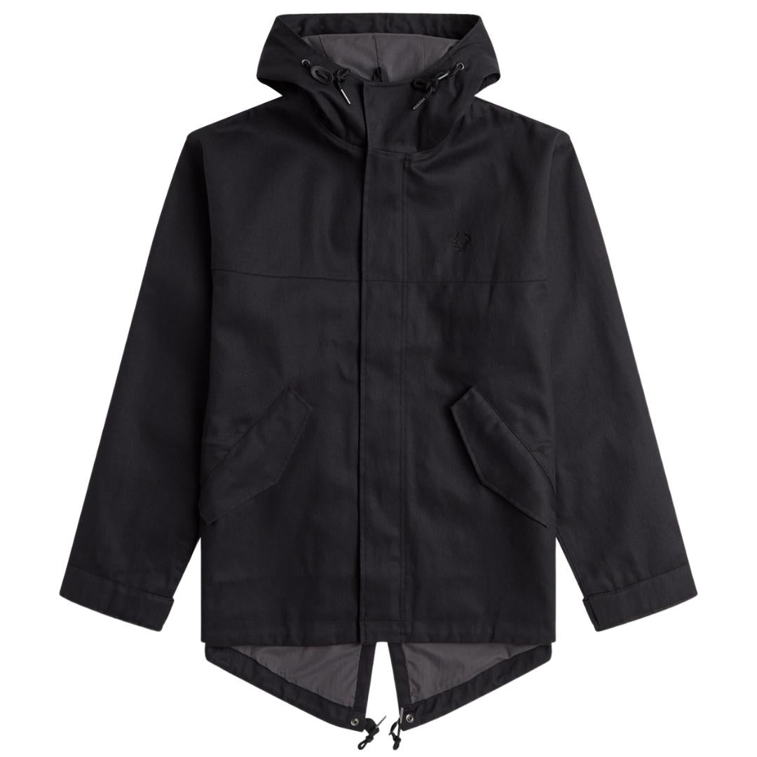 Fred Perry Heavy Twill Black Parka Jacket J1541 102