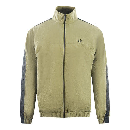Fred Perry Tonal Taped Military Green Track Jacket J3552 B57
