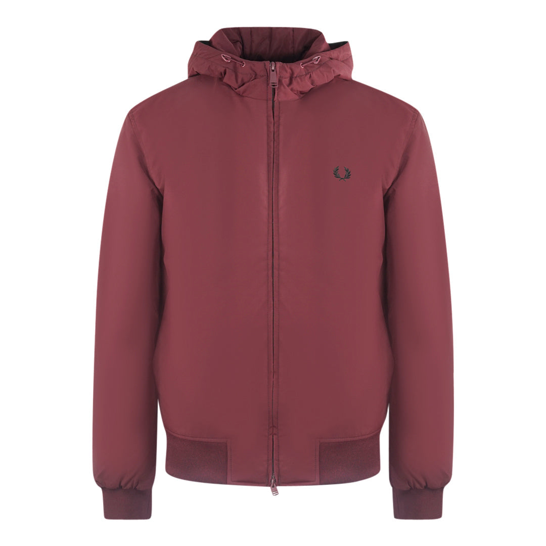 Fred Perry Oxblood Burgundy Hooded Brentham Jacket - Style Centre Wholesale