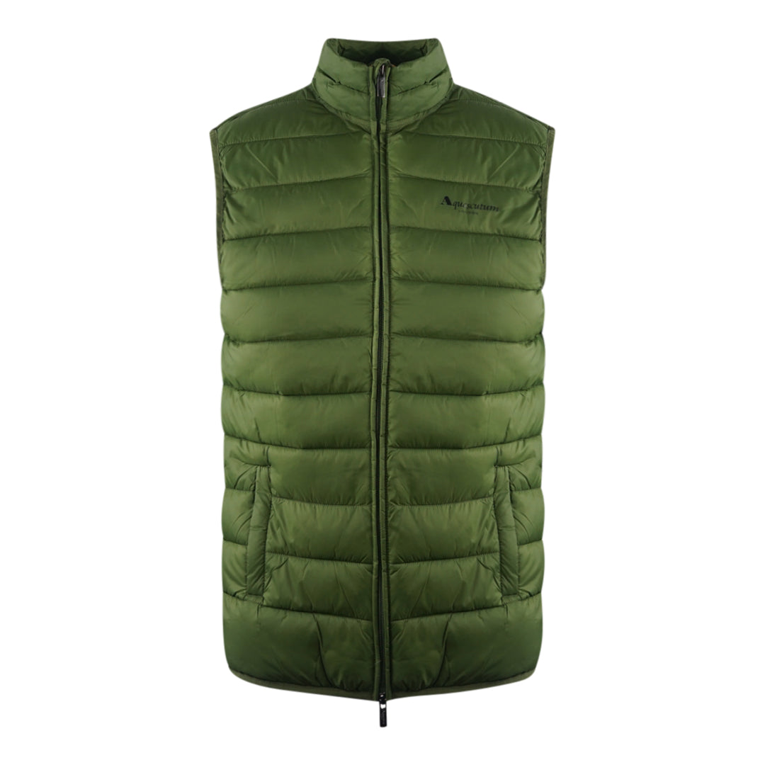 Aquascutum Mens Jk002 06 Gilet Green