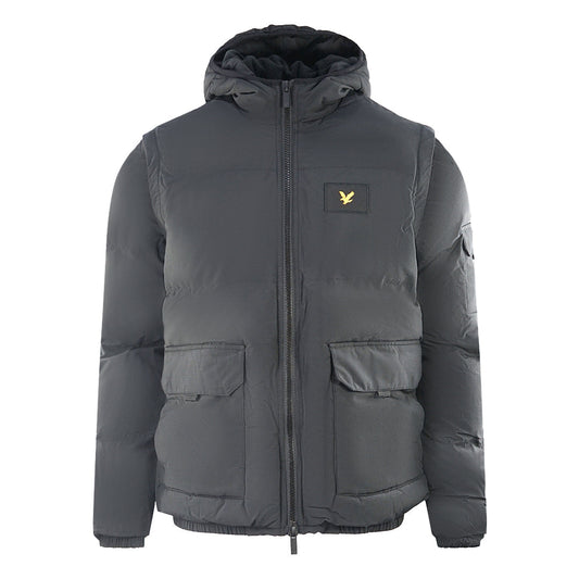 Lyle Scott 2 In 1 Ripstop Black Puffer Jacket