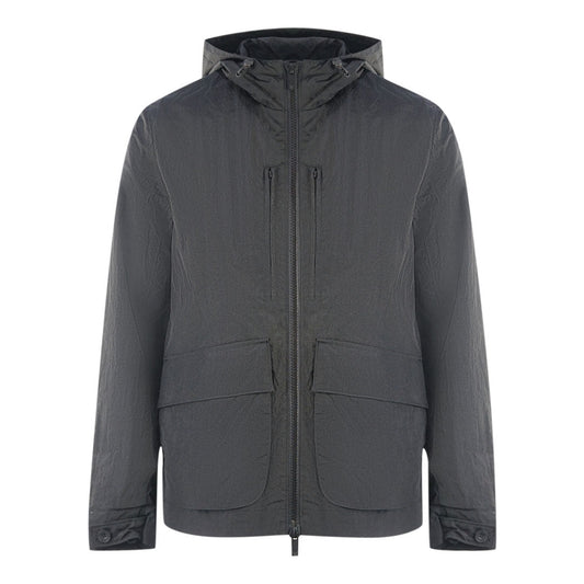 Lyle Scott Plain Hooded Black Jacket
