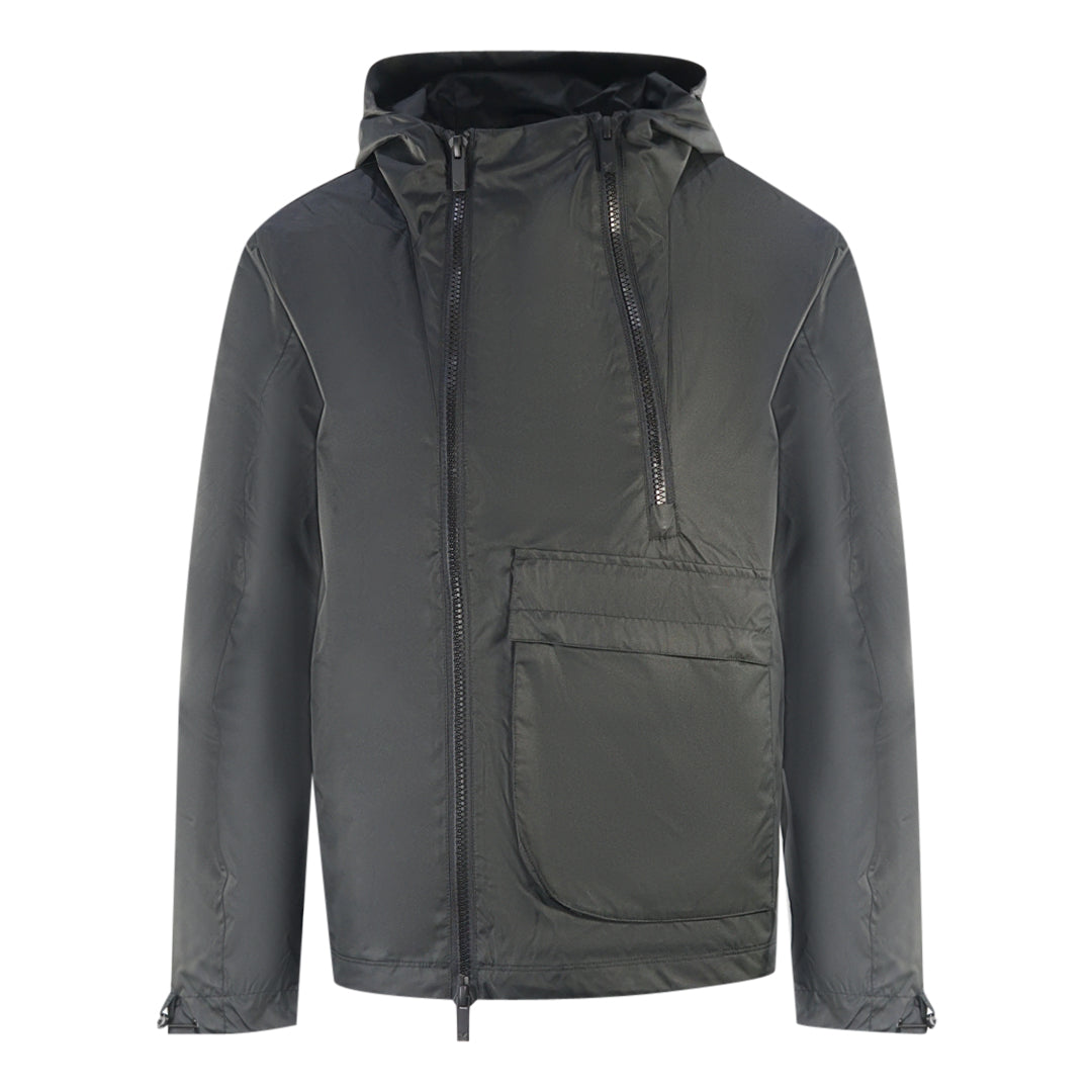 Lyle Scott Dual Zip Hooded Black Jacket