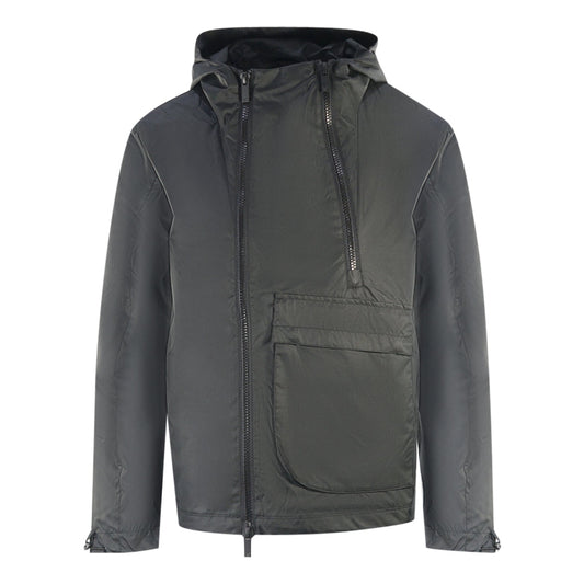 Lyle Scott Dual Zip Hooded Black Jacket