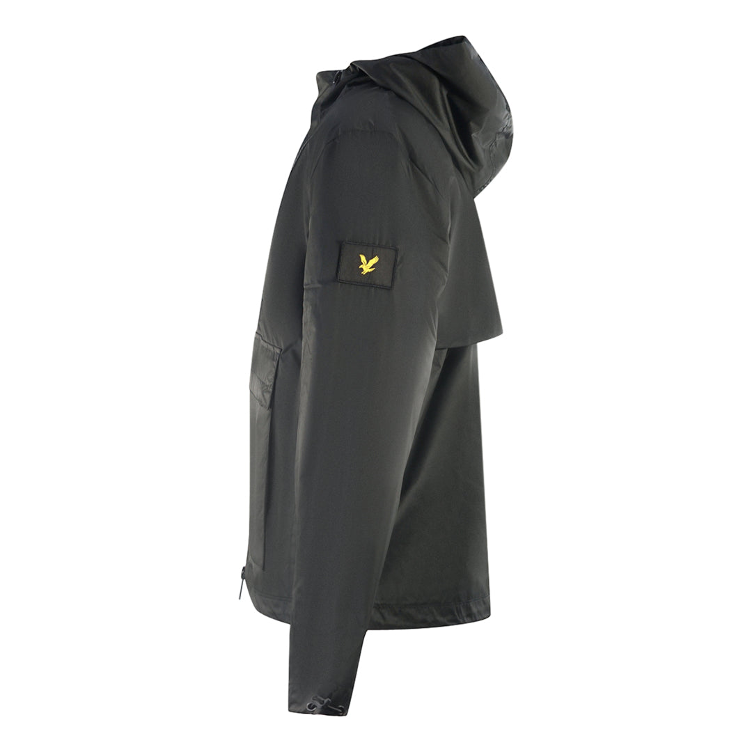 Lyle Scott Dual Zip Hooded Black Jacket