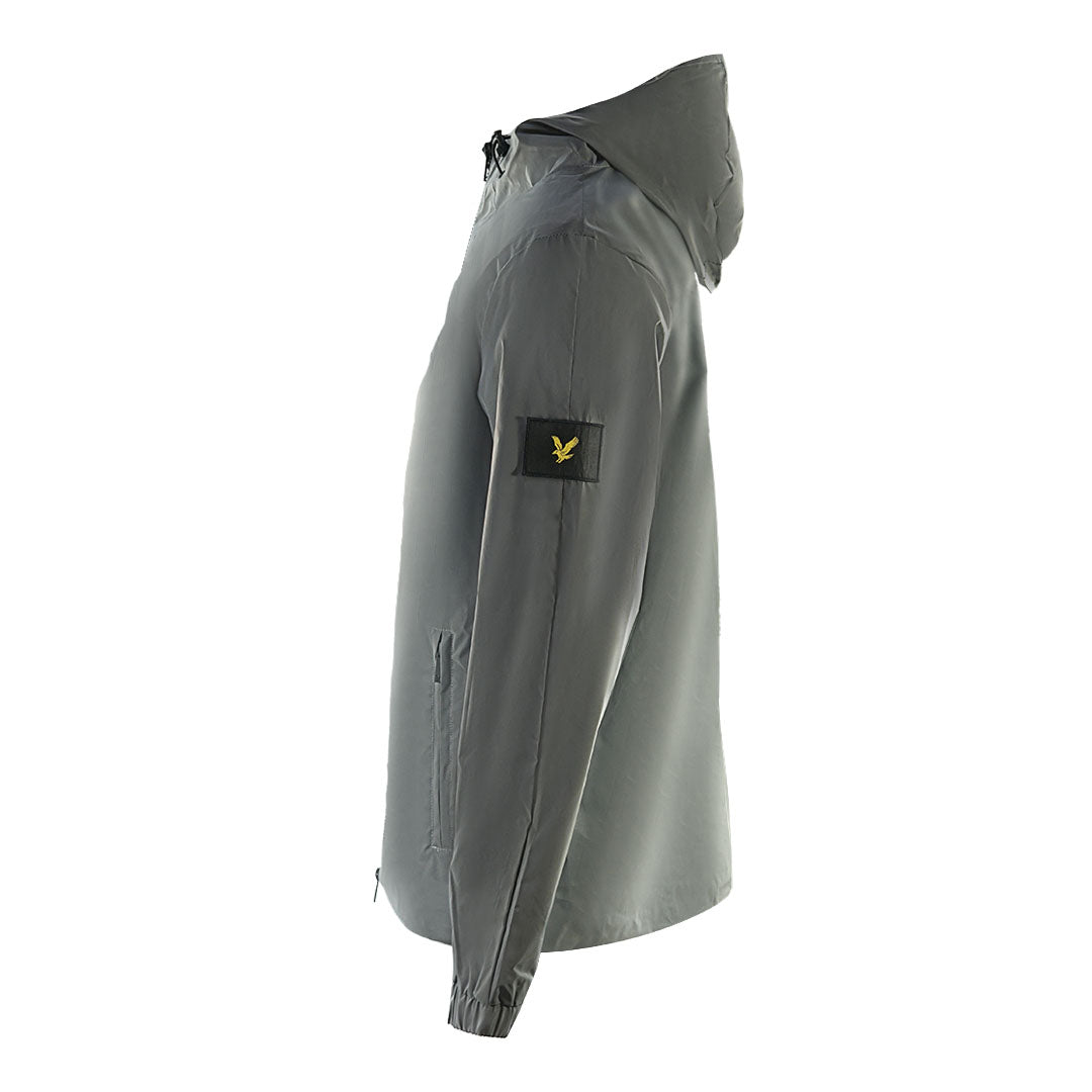 Lyle Scott Lightweight Reflective Grey Hooded Jacket