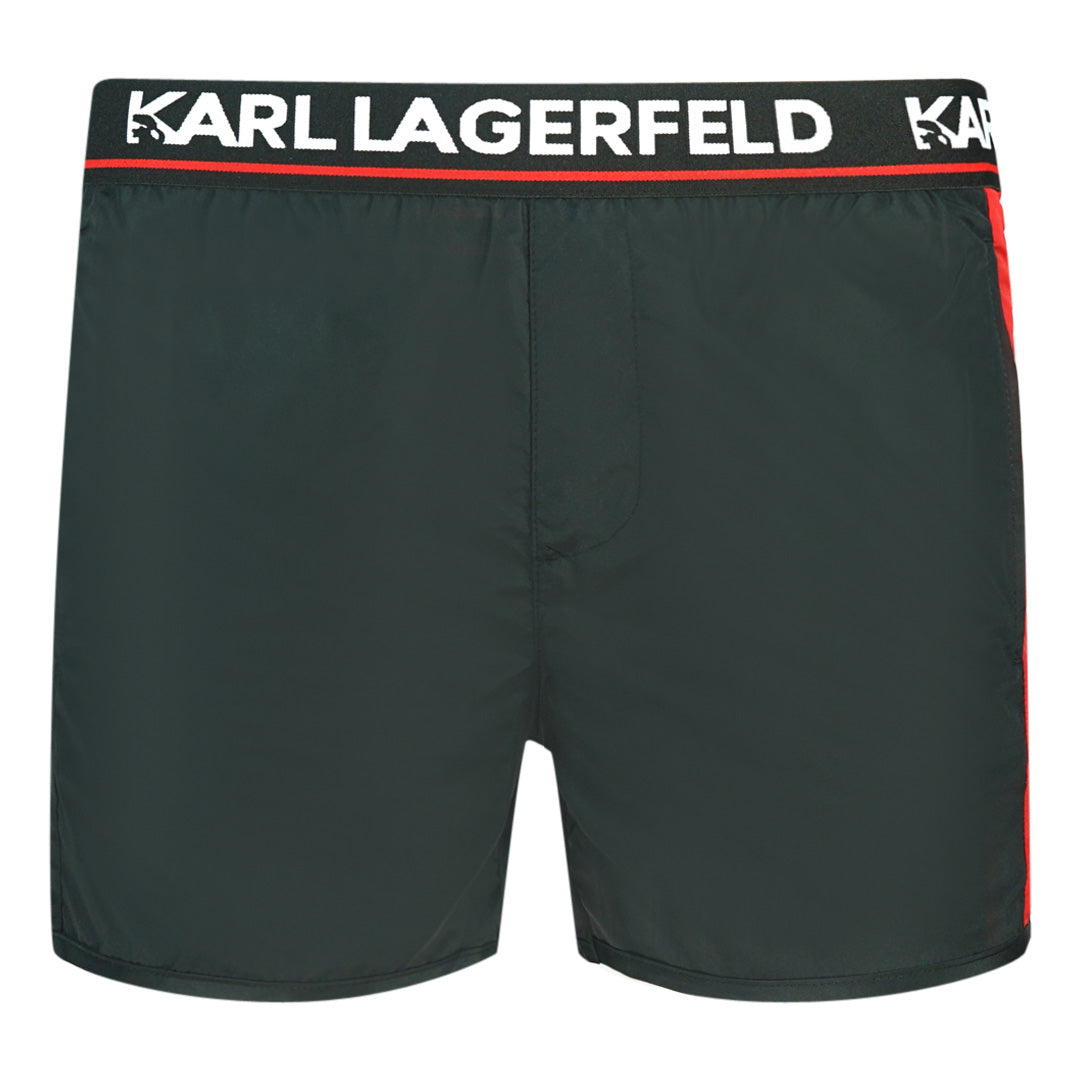 Karl Lagerfeld Mens KL22MBS07 Swim Shorts Black