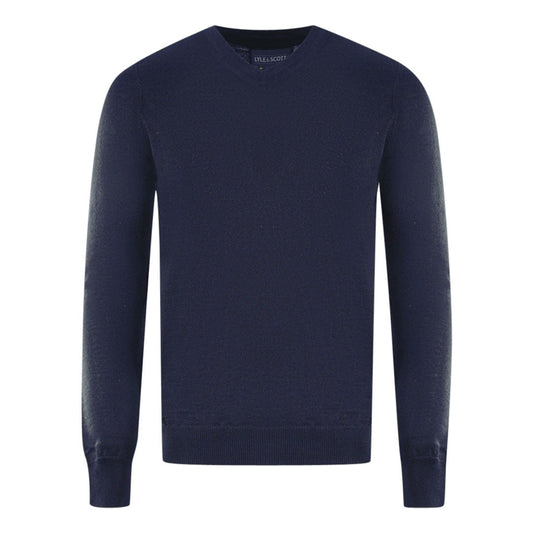 Lyle Scott Navy Blue Golf V Neck Sweater