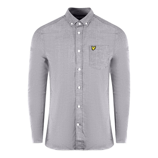 Lyle Scott Blue Long Sleeved Slim Fit Chambray Shirt