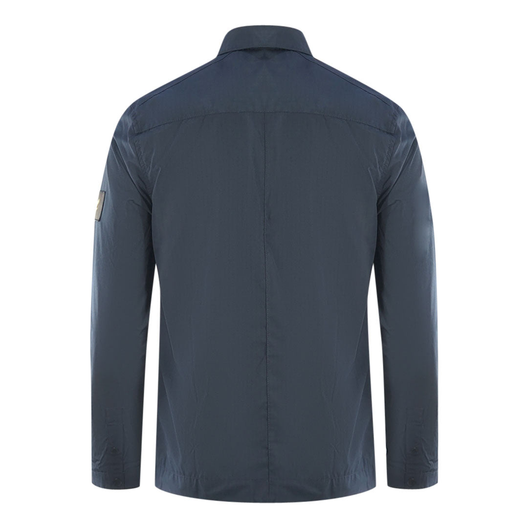 Lyle Scott Cotton Ripstop Navy Blue Overshirt Jacket