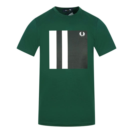 Fred Perry M8536 426 Tipped Graphic Green T Shirt