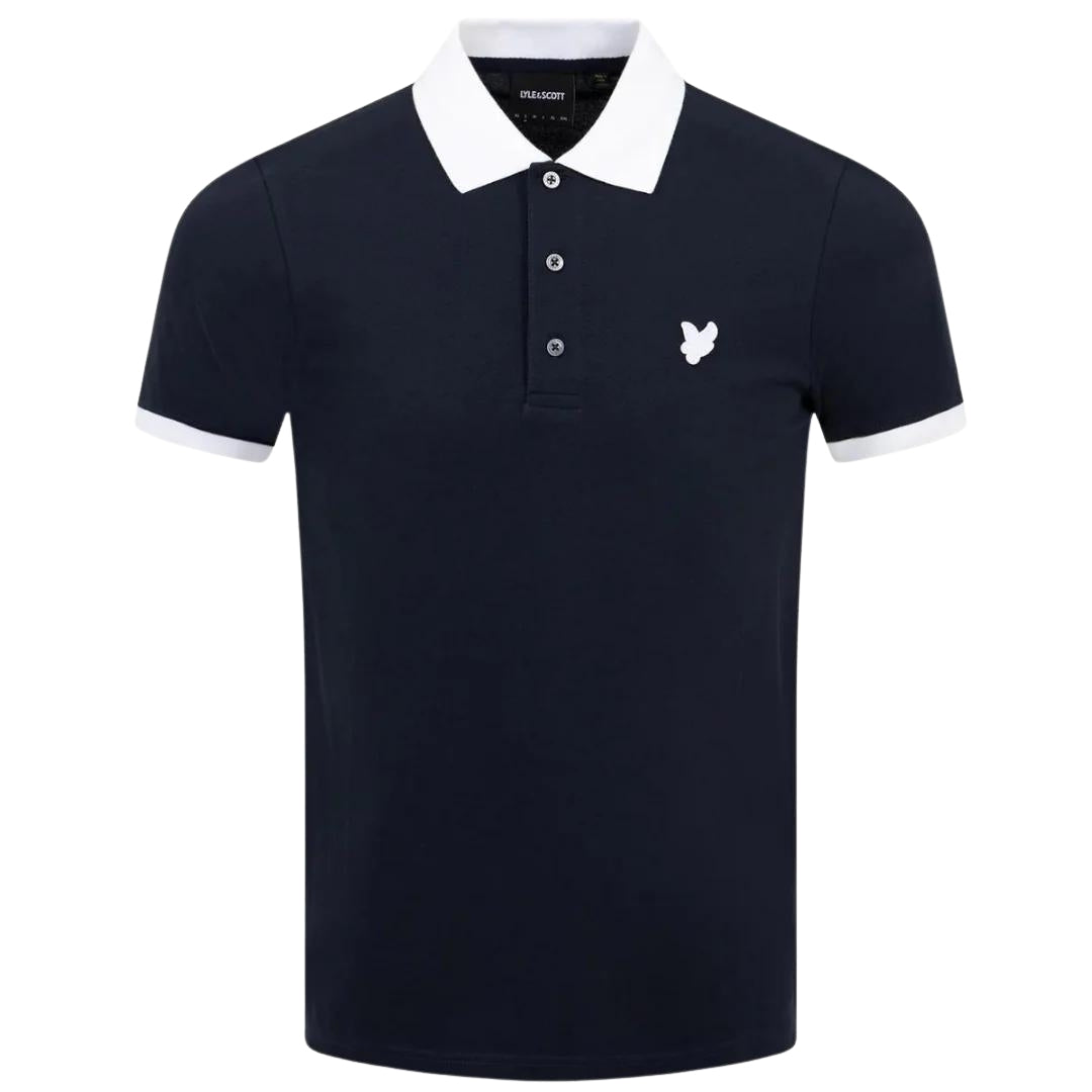 Lyle & Scott Ringer Dark Navy Polo Shirt