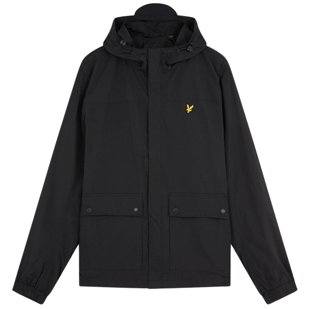 Lyle Scott Branded Black Hooded Parka Jacket