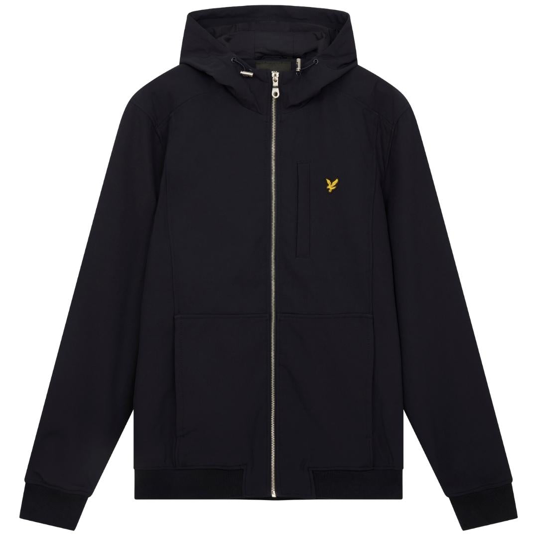 Lyle Scott Branded Dark Navy Hooded Softshell Jacket