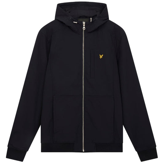 Lyle Scott Branded Dark Navy Hooded Softshell Jacket