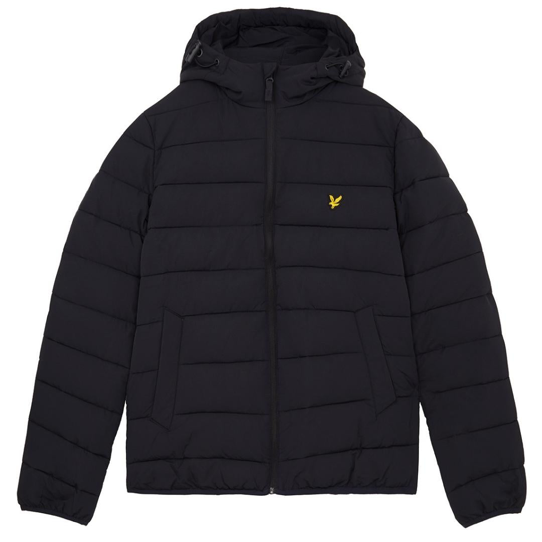 Lyle Scott Branded Dark Navy Hooded Puffer Jacket