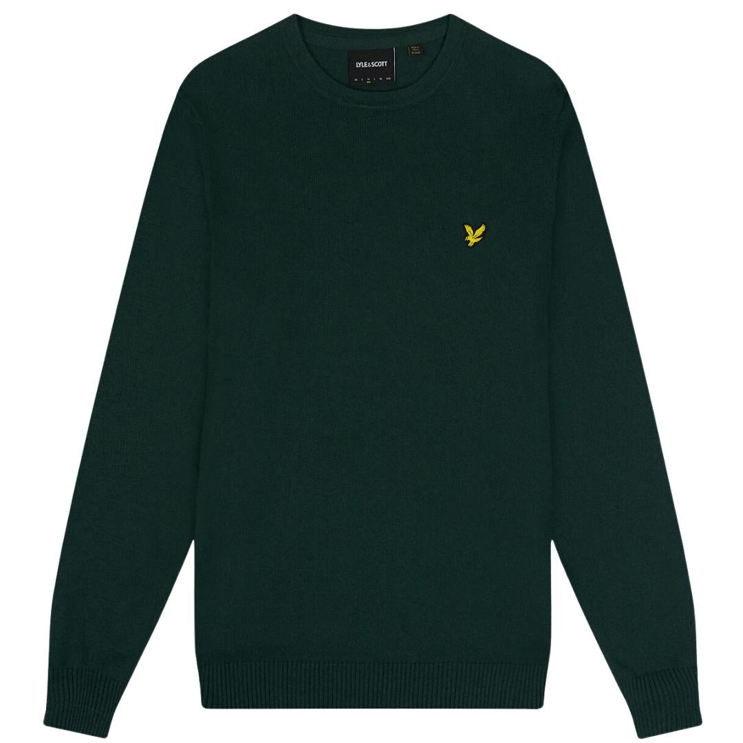 Lyle Scott Cotton Merino Dark Green Pull Over Jumper