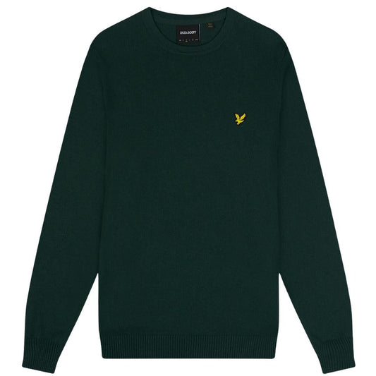 Lyle Scott Cotton Merino Dark Green Pull Over Jumper