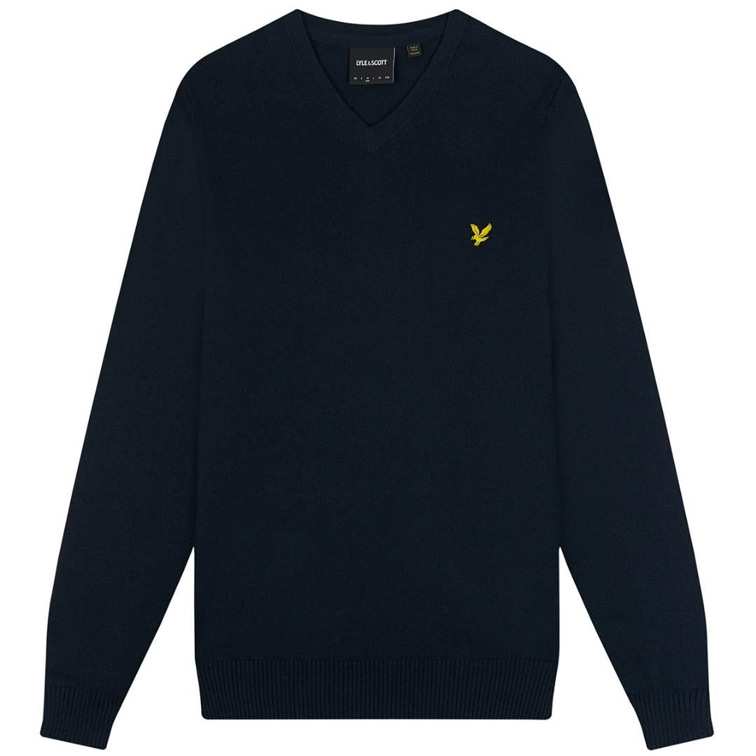 Lyle Scott Cotton Merino Dark Navy Pull Over Jumper