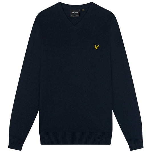 Lyle Scott Cotton Merino Dark Navy Pull Over Jumper