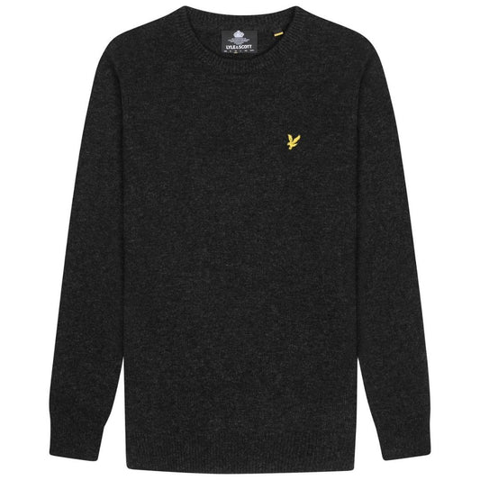 Lyle Scott Crew Neck Lambswool Charcoal Marl Blend Jumper