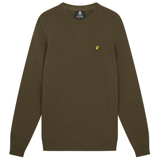 Lyle Scott Crew Neck Lambswool Olive Blend Jumper