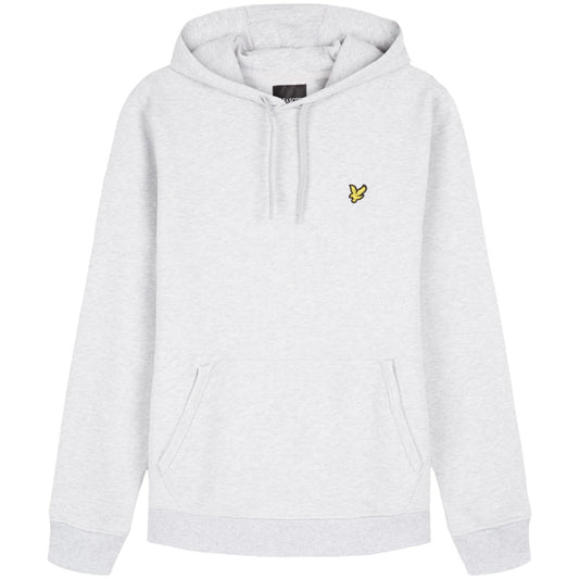 Lyle Scott Branded Light Grey Marl Pull Over Hoodie