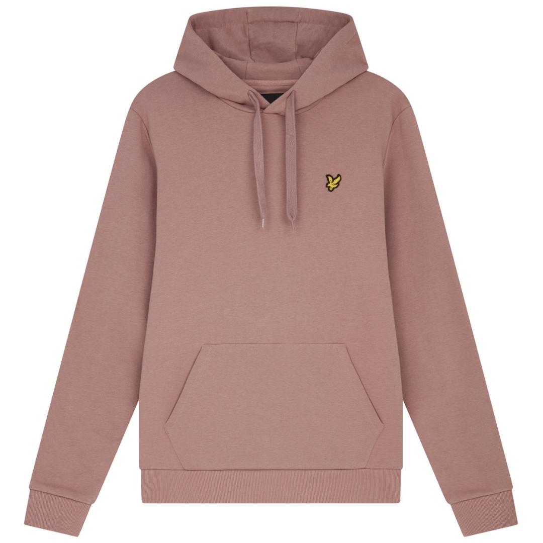 Lyle Scott Branded Hutton Pink Pull Over Hoodie