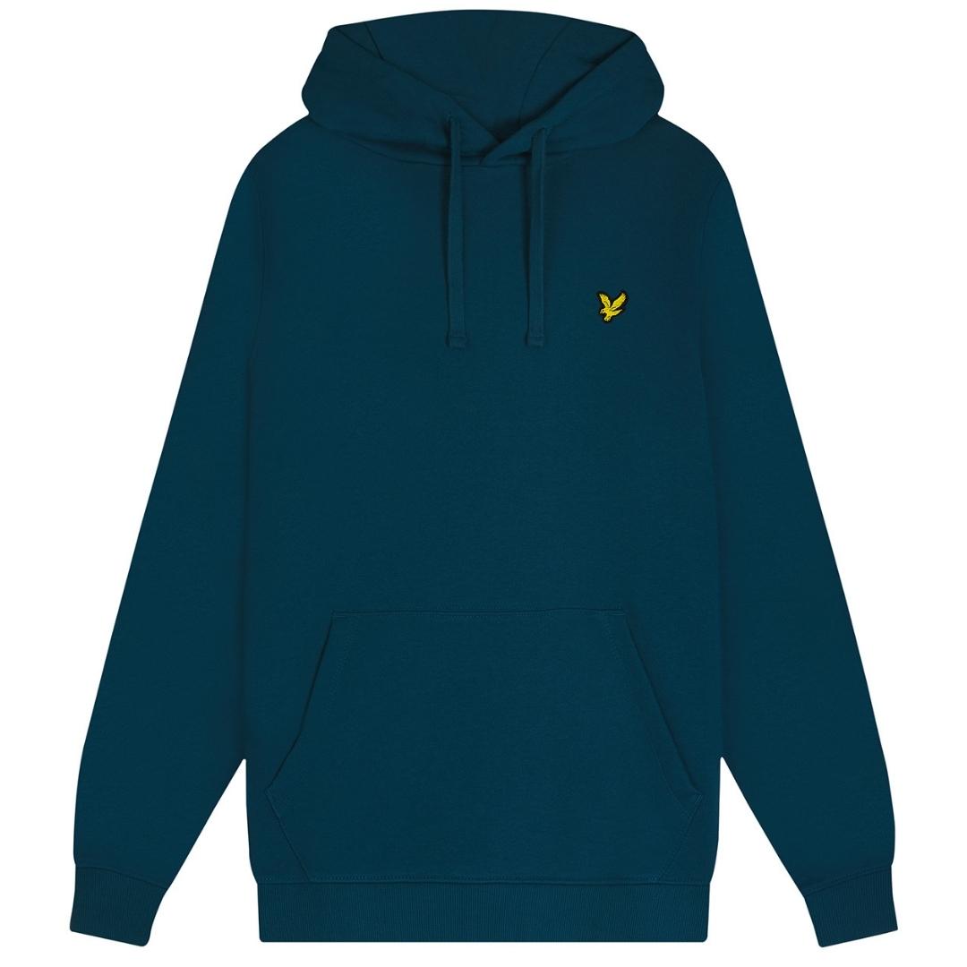 Lyle Scott Branded Apres Navy Pull Over Hoodie