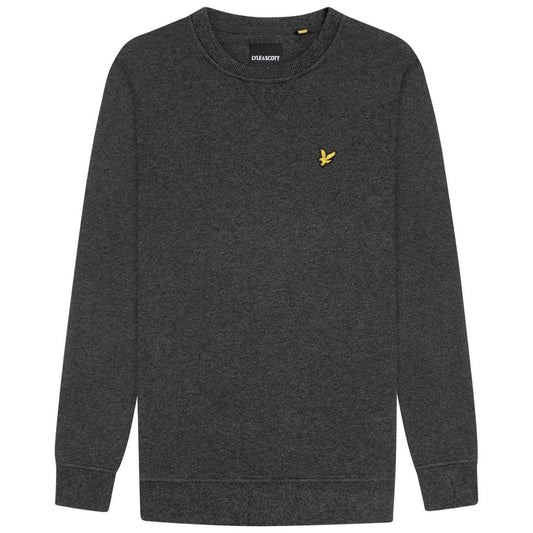 Lyle Scott Branded Charcoal Marl Pull Over Jumper