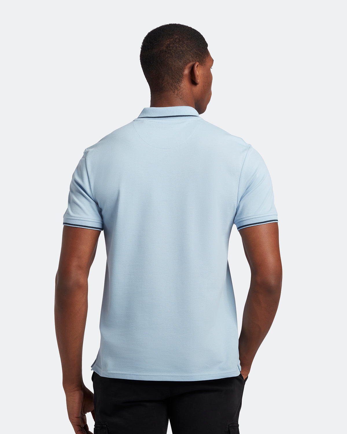 Lyle & Scott Twin Tipped Collar Light Blue Polo Shirt