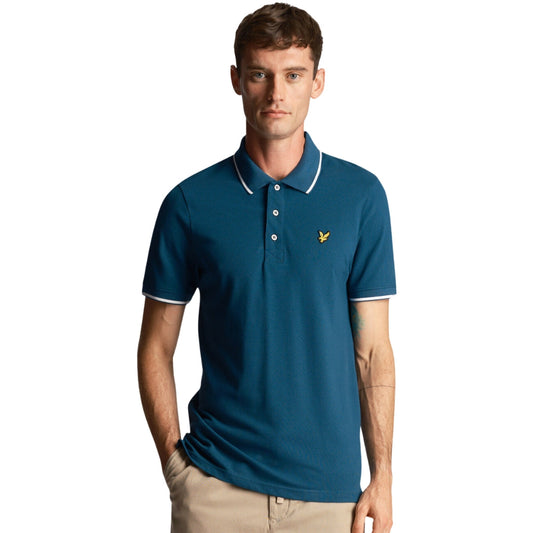 Lyle Scott Tipped Apres Navy Polo Shirt