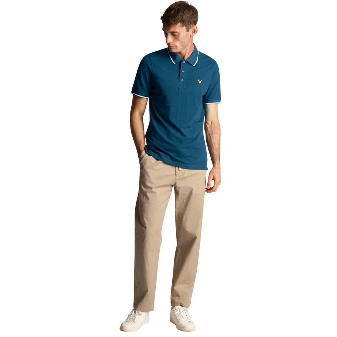 Lyle Scott Tipped Apres Navy Polo Shirt