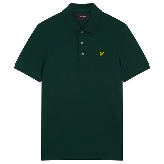 Lyle & Scott Branded Chest Logo Dark Green Polo Shirt SP400VOG W486