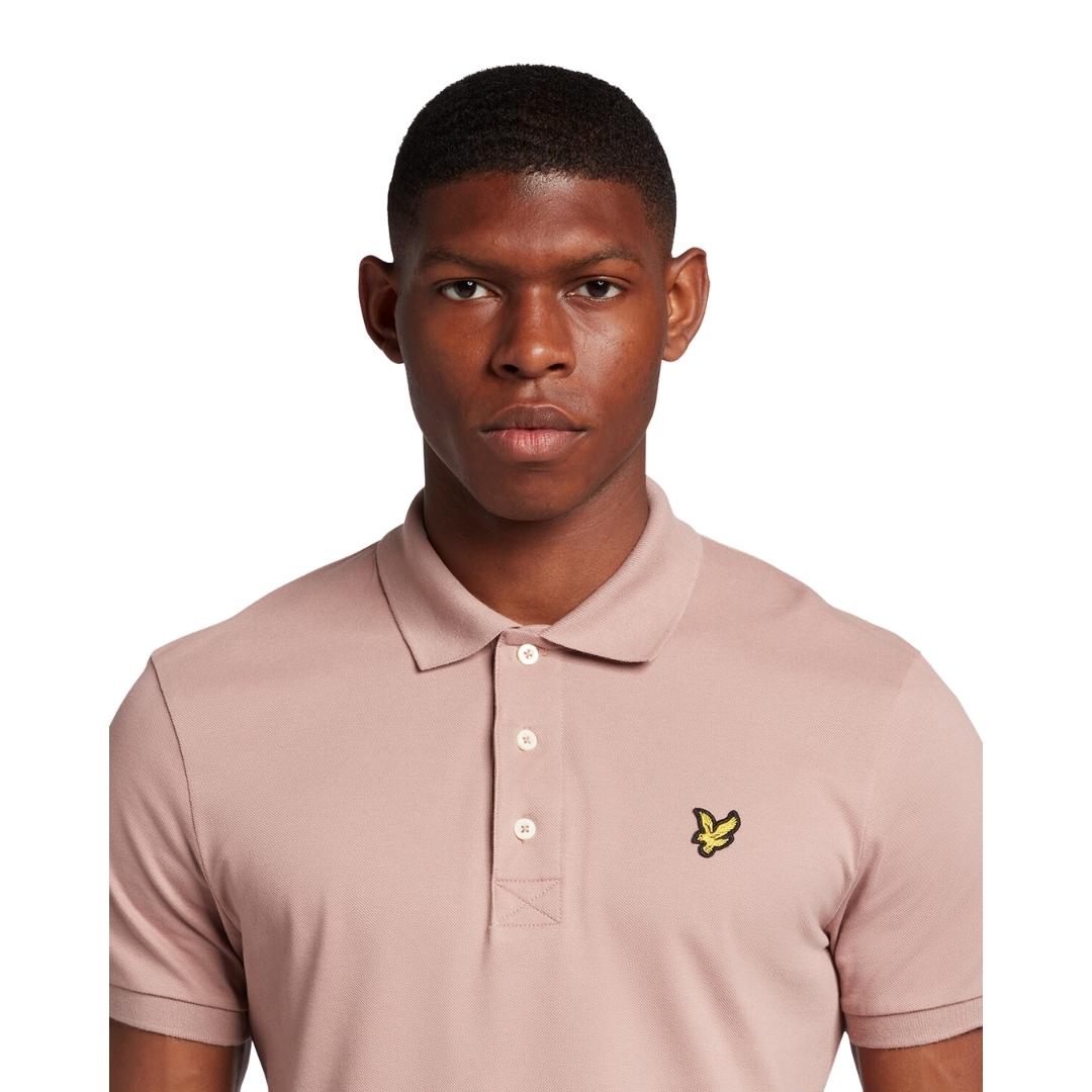 Lyle & Scott Branded Chest Logo Mauve Dusk Polo Shirt SP400VOG W785