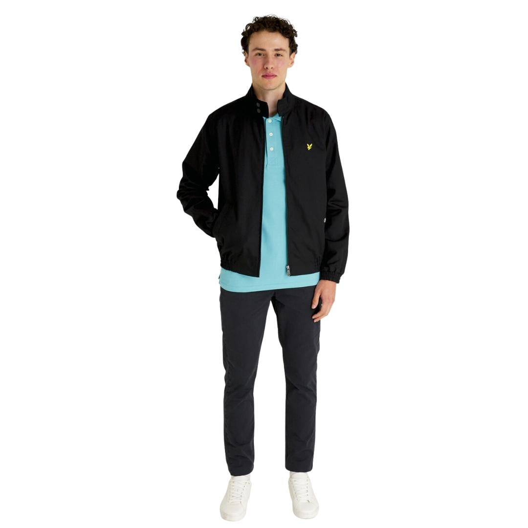 Lyle Scott Branded Chest Logo Alpine Sky Polo Shirt