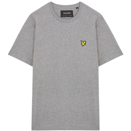 Lyle Scott Branded Chest Logo Mid Grey Marl T Shirt