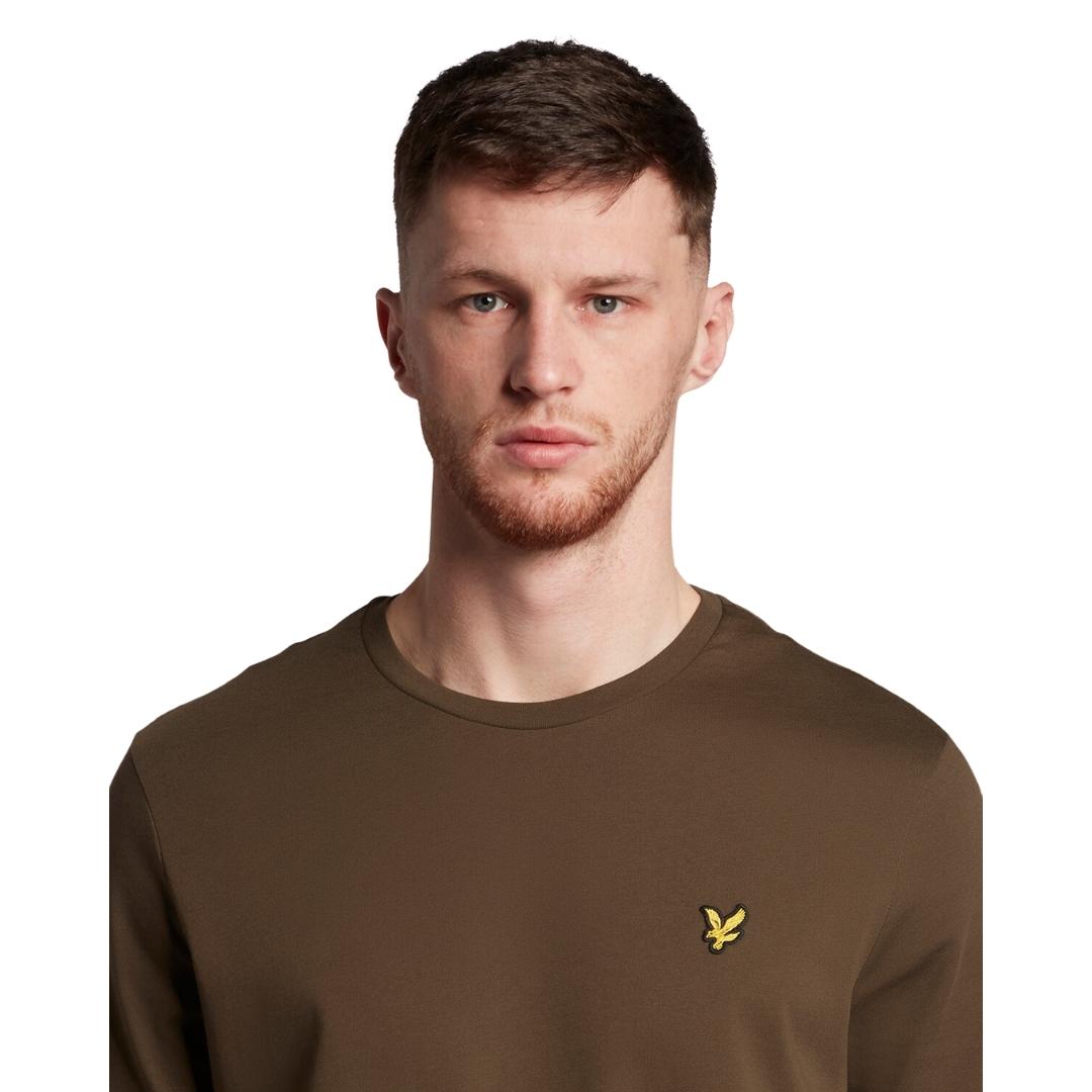 Lyle Scott Branded Chest Logo Olive T Shirt - Style Centre Wholesale
