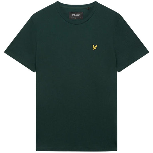 Lyle Scott Branded Chest Logo Dark Green T Shirt - Style Centre Wholesale