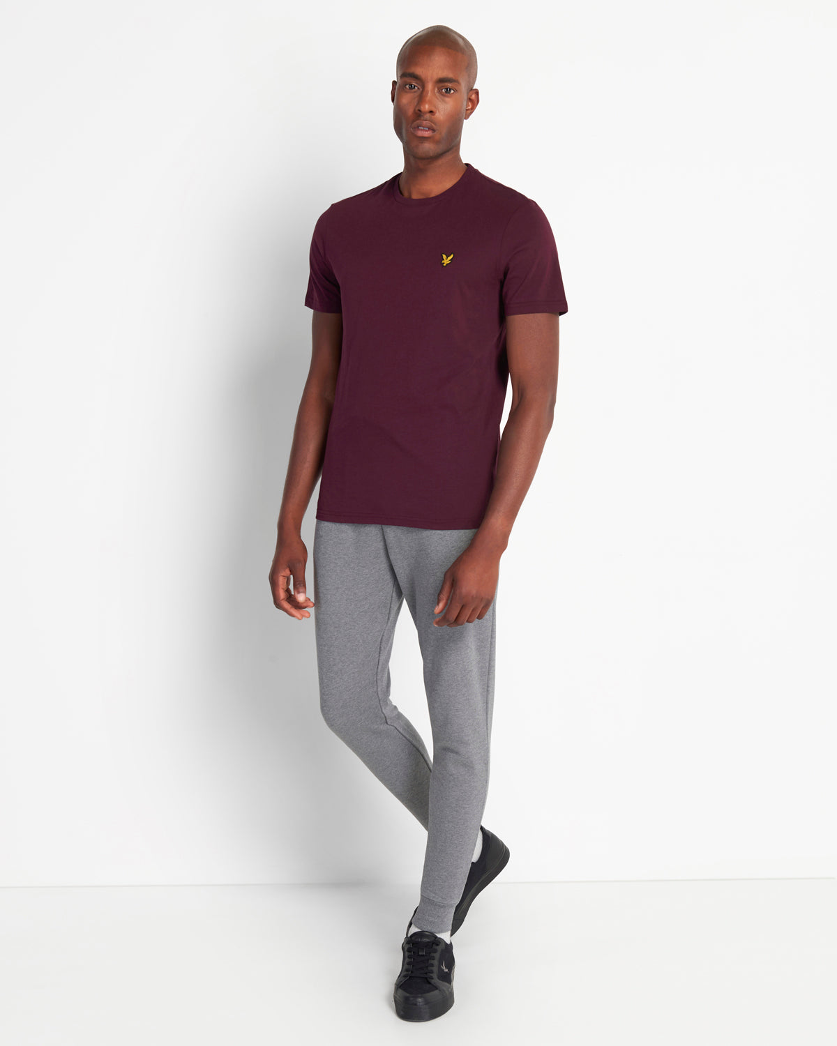 Lyle Scott Plain Burgundy T Shirt - Style Centre Wholesale