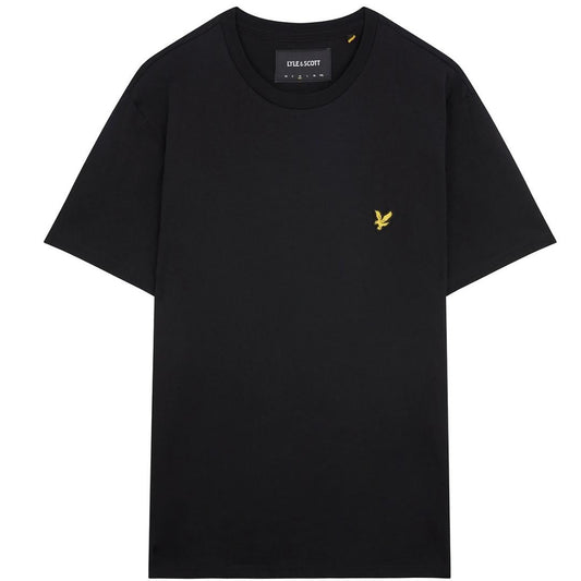 Lyle Scott Branded Chest Logo Jet Black T Shirt