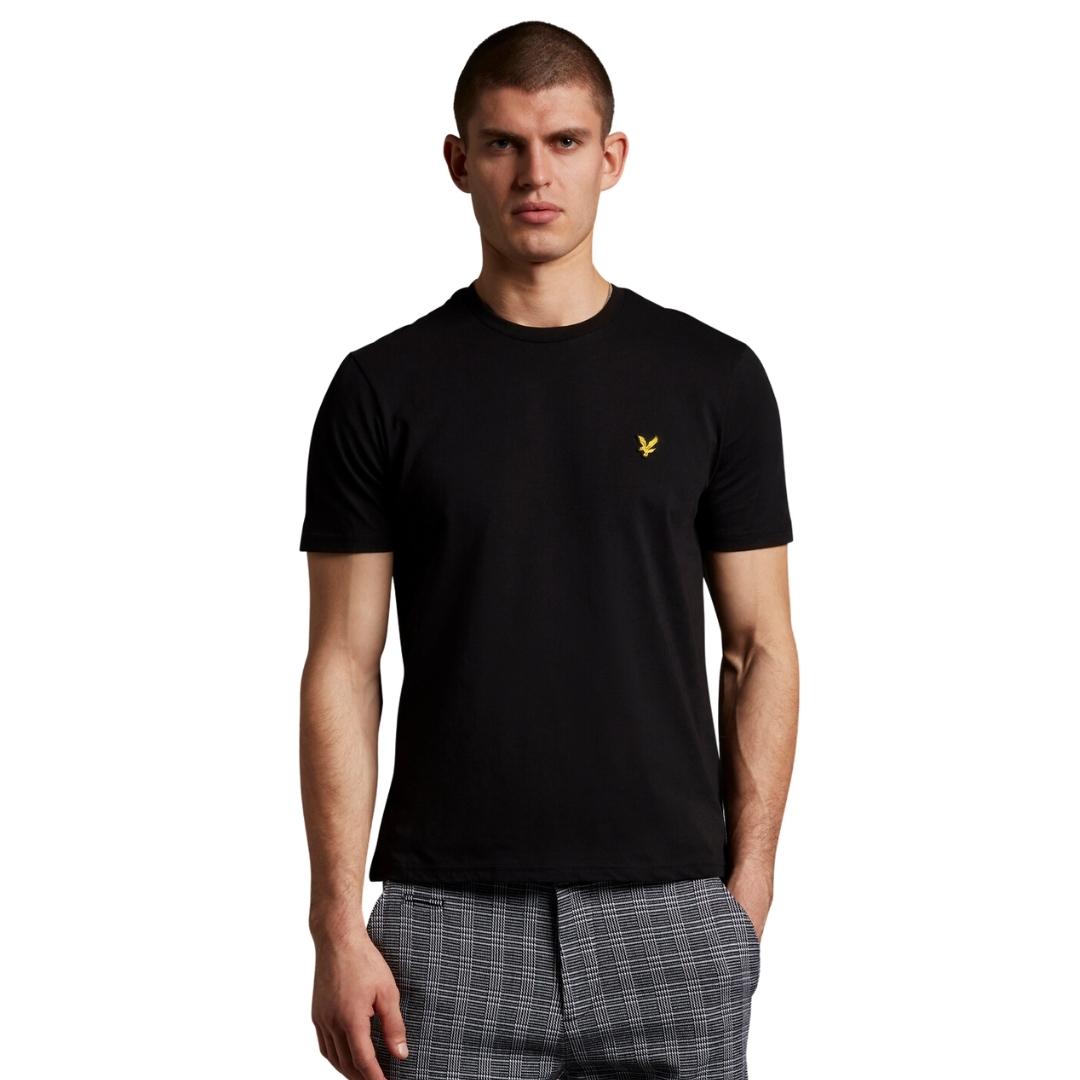 Lyle Scott Branded Chest Logo Jet Black T Shirt
