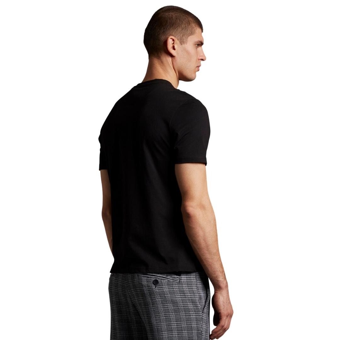 Lyle Scott Branded Chest Logo Jet Black T Shirt