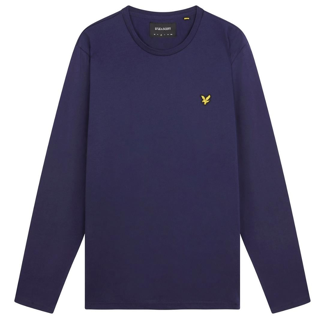 Lyle Scott Branded Navy Blue Long Sleeve T Shirt